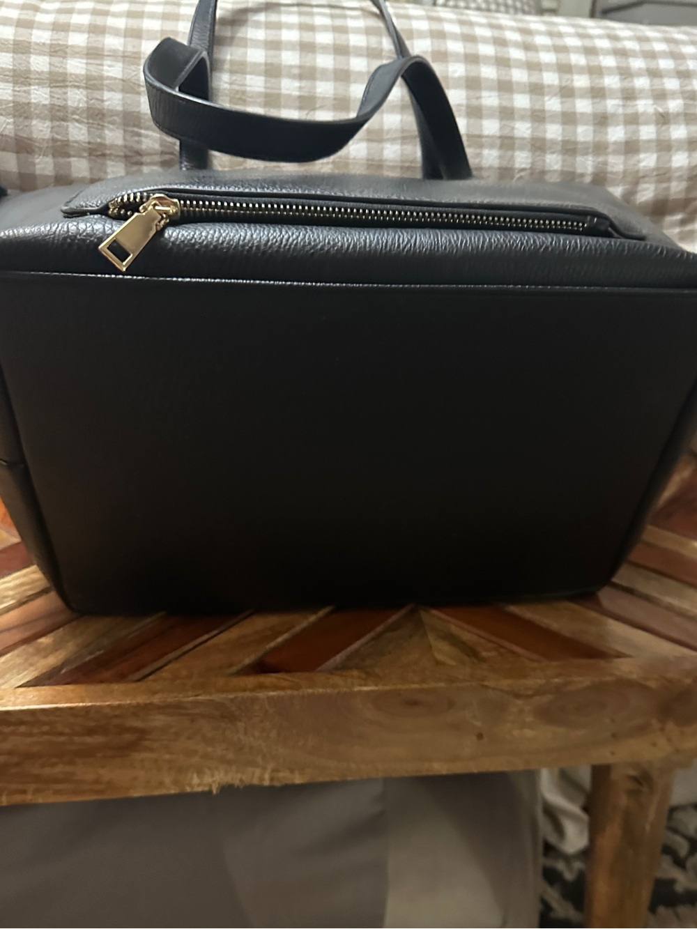 Poppy & Peonies Black Pebbled Tote - Picture 6 of 7